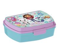 Safta Boîte à sandwich rectangulaire Gabby's Dollhouse Party avec compartiment et couvercle à pression, sans BPA, boîte à déjeuner réutilisable pour la rentrée scolaire, dimensions 17 x 13,3 x 5,6 cm