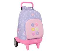 SAFTA Bouquet - Grand Sac à Dos à roulettes Compact Evolution, Amovible, Idéal pour Les Enfants de Différents Âges, Confortable et Polyvalent, Qualité et Résistance, 33 x 22 x 45 cm