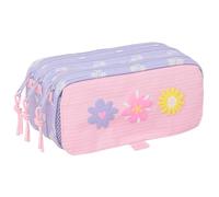 safta BOUQUET - Trousse triple grande trousse pour enfant, idéale pour les enfants d'âge scolaire, confortable et polyvalente, qualité et résistance, 21,5 x 8 x 10 cm