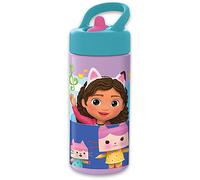 Stor S.L. Gourde de sport Gabby's Dollhouse 410 ml, paille et poignée intégrée, rose clair