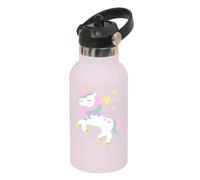 SAFTA | Bouteille isotherme 350 ml Safta Infantil Unicornio Lila, acier inoxydable, double paroi isolante, dimensions : 7,3 x 7,3 x 19,5 cm