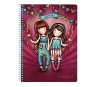 Safta - Cahier Quart 80 H. Couverture rigide Gorjuss Fairground Fireworks 15,5 x 22 x 1 cm, Multicolore (522218065)