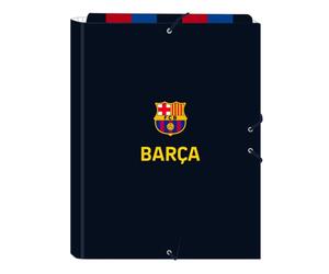 Safta Carpeta Folio con 3 Solapas de F.C. Barcelona 1ª Equipación 22/23, 260x365 mm, Chemise Folio à 3 Rabats par F.C. Kit Domicile Barcelone 22/23, 260x365 mm mixte enfant, Azul marino y granate,