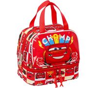 Safta CARS Let's Race - Sac pour le déjeuner, le goûter et le petit déjeuner, 20x15x20 cm, couleur White et rouge