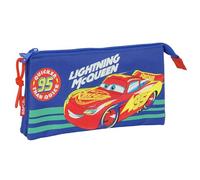 safta CARS - Trousse triple pour enfant, idéale pour les enfants d'âge scolaire, confortable et polyvalente, qualité et résistance, 22 x 3 x 12 cm