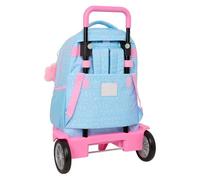 Safta Cartable à roulettes BlackFit8 Smile Bleu Rose 33 x 45 x 22 cm