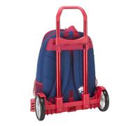 Safta Cartable à roulettes Evolution Levante U.D. Bleu et Rouge Grenat