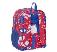 SPIDEY RESCUE - Sac à dos de crèche, adaptable au chariot, nettoyage facile, idéal pour les enfants de différents âges, confortable et polyvalent, qualité et résistance, 22 x 10 x 27 cm, Rouge, bleu,