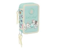safta Cats & Dogs - Trousse Scolaire avec 37 Outils Inclus, Trousse pour Enfant, idéale pour Les Enfants de 5 à 14 Ans, Confortable et Polyvalente, qualité et résistance, 12,5 x 5,5 x 19,5 cm, Bleu