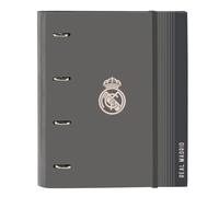 Safta Classeur à 4 anneaux Real Madrid 3e équipe 24/25 35 cm 100 feuilles A4 gris