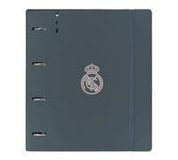 Safta Real Madrid 3ème équipe 24/25 - Classeur avec 4 anneaux de 35 mm, avec recharge, 100 feuilles A4, idéal pour enfants de différents âges, confortable et polyvalent, qualité et résistance, 27 x 4