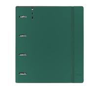 SAFTA - Classeur avec 4 anneaux de 35 mm, avec recharge, avec 100 feuilles A4, idéal pour les enfants de différents âges, confortable et polyvalent, qualité et résistance, 27 x 4 x 32 cm, vert foncé,