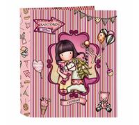 Safta - Classeur F. 4 anneaux 35 mm Dos large Gorjuss Fairground Carousel 27 x 33 x 6 cm, Multicolore (522216657)