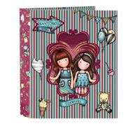 Safta - Classeur F. 4 anneaux 35 mm Dos large Gorjuss Fairground Fireworks 27 x 33 x 6 cm, Multicolore (522218657)