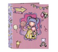 Safta - Classeur F. 4 anneaux 35 mm Dos large Gorjuss Fairground First Prize 27 x 33 x 6 cm, Multicolore (522217657)