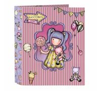 Safta - Classeur F. 4 anneaux 35 mm Dos large Gorjuss Fairground First Prize 27 x 33 x 6 cm, Multicolore (522217657)