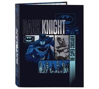 Safta Classeur Batman Légendaire 4 anneaux 26,5x33 cm confortable bleu marine