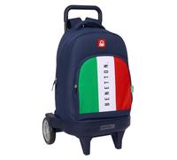 SAFTA - Cartable - large, with removable compact wheels - acier peint, polypropylène, PVC, caoutchouc - Benetton "Flag"