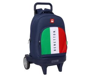 Safta Compact Evolutive Benetton Flag Wheeled Backpack One Size