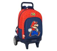 Safta Compact Evolutive Super Mario Trick Wheeled Backpack Rouge,Orange