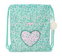 Safta Cuore - Grand sac à dos plat, idéal pour les enfants de différents âges, confortable et polyvalent, qualité et résistance, 35 x 40 cm, Menthe (menta), M, Décontracté
