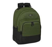 Safta Dark Forest Sac à dos scolaire pour enfants, idéal pour les enfants de différents âges, confortable et polyvalent, qualité et résistance, 32 x 15 x 42 cm, vert kaki/noir, Vert kaki/noir,