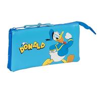safta Donald Trousse Triple pour Enfants, idéale pour Les Enfants d'âge Scolaire, Confortable et Polyvalente, qualité et résistance, 22 x 3 x 12 cm, Couleur Bleue, Bleu, Estándar, Décontracté