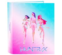 K-POP - Demon Hunters - Stationery - Classeur Folio 4 anneaux, idéal pour enfants de différents âges, confortable et polyvalent, résistance, 27 x 6 x 33 cm