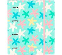 SAFTA Estrellas Classeur 4 anneaux de 35 cm avec 100 feuilles A4, idéal pour enfants de différents âges, confortable et polyvalent, qualité et résistance, 27 x 3,5 x 32 cm