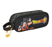 safta Dragon Ball Combat - Trousse Double pour Enfant, idéale pour Les Enfants d'âge Scolaire, Confortable et Polyvalente, qualité et résistance, 21 x 6 x 8 cm, Noir, M, Décontracté