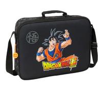 Safta Dragon Ball Combat - Portefeuille extrascolaire, porte-tout, bandoulière, confortable et polyvalent, qualité et résistance, 38 x 6 x 28 cm, Noir, M, Décontracté