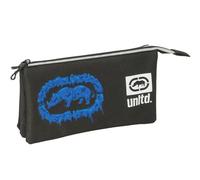 Ecko Unltd. Trousse Triple Worldwide Safta – 22 x 3 x 12 cm Noir Enfant