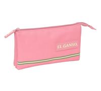 safta EL Ganso Basics - Trousse Triple, Trousse pour Enfant, idéale pour Les Enfants d'âge Scolaire, Confortable et Polyvalente, qualité et résistance, 22 x 3 x 12 cm, Couleur Marsala, Marsala,