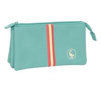 safta EL GANSO Basics - Trousse Triple, Trousse pour Enfant, idéale pour Les Enfants d'âge Scolaire, Confortable et Polyvalente, qualité et résistance, 22 x 3 x 12 cm, Bleu, M, Décontracté