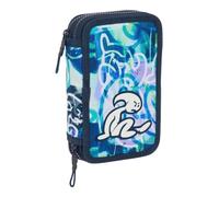 safta EL NIÑO Kook - Trousse Scolaire pour Enfant, avec 29 Outils Inclus, idéale pour Les Enfants de 5 à 14 Ans, Confortable et Polyvalente, qualité et résistance, 12,5 x 4 x 19,5 cm, Bleu Marine, M,