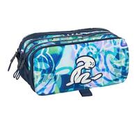 safta El Niño Kook Trousse Triple Grande Trousse pour Enfant, idéale pour Les Enfants d'âge Scolaire, Confortable et Polyvalente, qualité et résistance, 21,5 x 8 x 10 cm, Bleu Marine, M, Décontracté