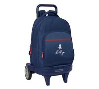 safta EL Octopus - Grand sac à dos avec roulettes, compact évolution, amovible, idéal pour les enfants de différents âges, confortable et polyvalent, qualité et résistance, 33 x 22 x 45 cm, bleu