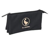 EL Oie Basic Anthracite - Trousse triple, trousse pour enfant, idéale pour les enfants d'âge scolaire, confortable et polyvalente, qualité et résistance, 22 x 3 x 12 cm