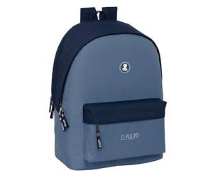 safta EL PULPO - Sac à dos pour ordinateur portable 15,6" et USB, idéal pour les jeunes de différents âges, tissu recy onfortable et polyvalent, qualité et résistance, 31 x 18 x 44 cm, Bleu