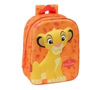 safta El Rey Leon 3D - Sac à dos de crèche 3D, adaptable au chariot, nettoyage facile, idéal pour les enfants de différents âges, confortable et polyvalent, qualité et résistance, 22 x 10 x 27 cm,