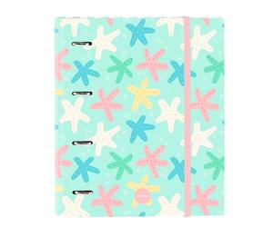 SAFTA Estrellas Classeur 4 anneaux de 35 cm avec 100 feuilles A4, idéal pour enfants de différents âges, confortable et polyvalent, qualité et résistance, 27 x 3,5 x 32 cm