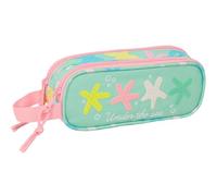 SAFTA Estrellas Trousse double pour enfant, idéale pour les enfants d'âge scolaire, confortable et polyvalente, qualité et résistance, 21 x 6 x 8 cm