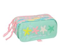 SAFTA Estrellas Trousse Triple Grande Trousse pour Enfant, idéale pour Les Enfants d'âge Scolaire, Confortable et Polyvalente, qualité et résistance, 21,5 x 8 x 10 cm