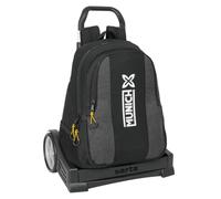 safta MUNICH Topo - Sac à dos ergonomique, avec chariot Evolution, idéal pour enfants de différents âges, confortable et polyvalent, qualité et résistance, 32 x 16 x 44 cm, Noir, M, Décontracté