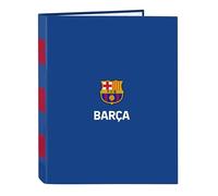 Safta F.C. BARCELONA 2ème ÉQUIPATION Classeur avec feuilles 4 anneaux, idéal pour les enfants de différents âges, confortable et polyvalent, qualité et résistance, 26,5 x 33 cm, bleu et grenat,