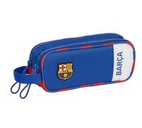 Safta F.C. Barcelona 2ème ÉQUIPATION - Trousse Double Enfant, Trousse pour Enfants, idéale pour Les Enfants d'âge Scolaire, Confortable et Polyvalent, qualité et résistance, 21 x 6 x 8 cm, Bleu et