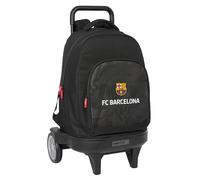Safta F.C. Barcelona Black - Grand sac à dos à roulettes, compact évolution, amovible, idéal pour enfants de différents âges, confortable et polyvalent, qualité et résistance, 33 x 22 x 45 cm, couleur