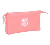 safta F.C.Barcelona Chica Trousse Triple pour Enfants, idéale pour Les Enfants d'âge Scolaire, Confortable et Polyvalente, qualité et résistance, 22 x 3 x 12 cm, Couleur Corail, Corail, Estándar,