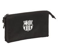 safta F.C.Barcelona Chica Trousse Triple pour Enfants, idéale pour Les Enfants d'âge Scolaire, Confortable et Polyvalente, qualité et résistance, 22 x 3 x 12 cm, Couleur Noire, Noir, Estándar,