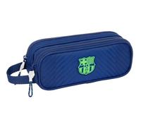 safta F.C. Barcelona Navy Blue Trousse Double pour Enfant, idéale pour Les Enfants d'âge Scolaire, Confortable et Polyvalente, qualité et résistance, 21 x 6 x 8 cm, Bleu Marine, M, Décontracté